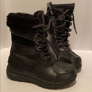 UGG Kids' Butte Waterproof  Leather Winter Boot 10